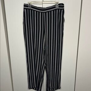 Loft Black and White Striped Pants MP